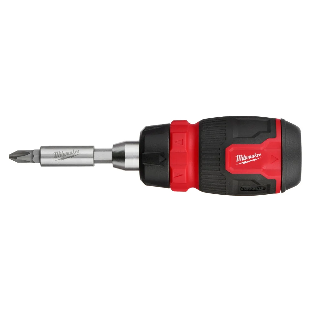 Milwaukee 48-22-2913 8-in-1 Ratcheting Compact Multi-Bit Screwdriver - Moutools