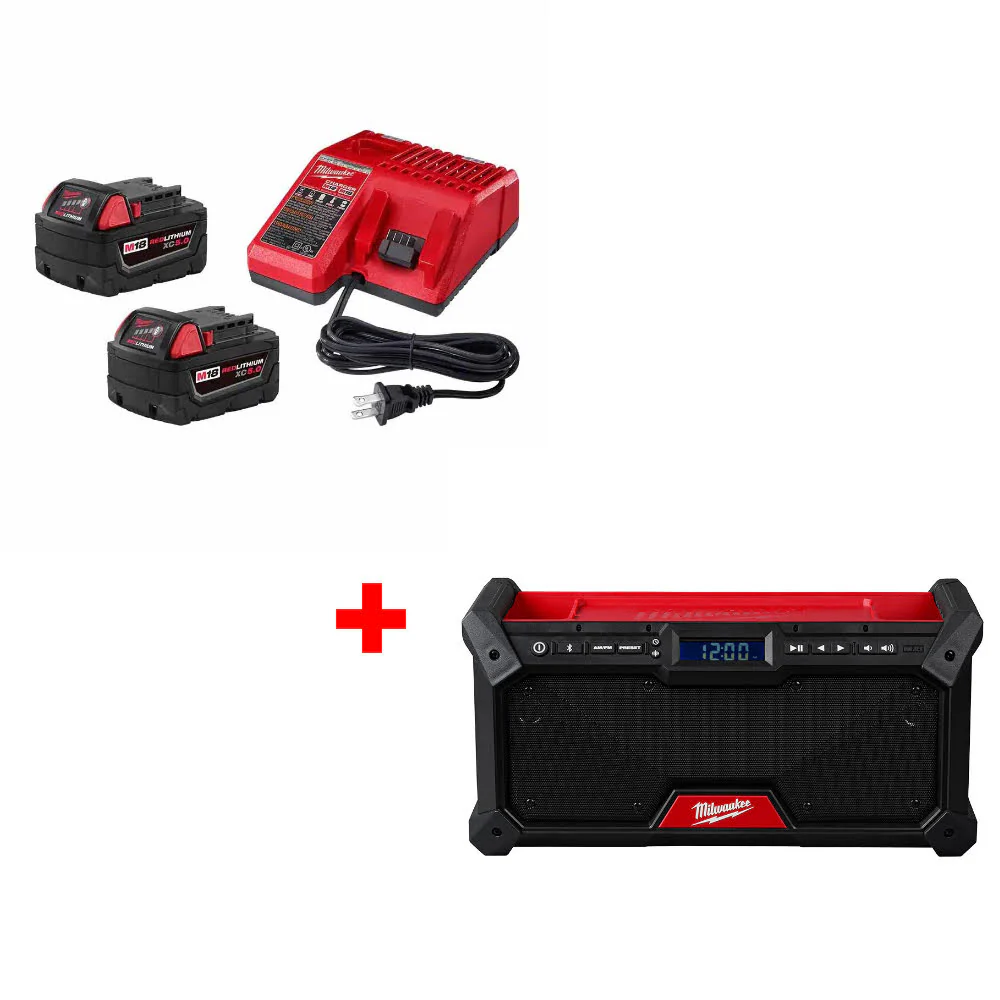 Milwaukee 48-59-1852B M18 18V Starter Kit W/ FREE 2952-20 M18 Jobsite Radio - Moutools