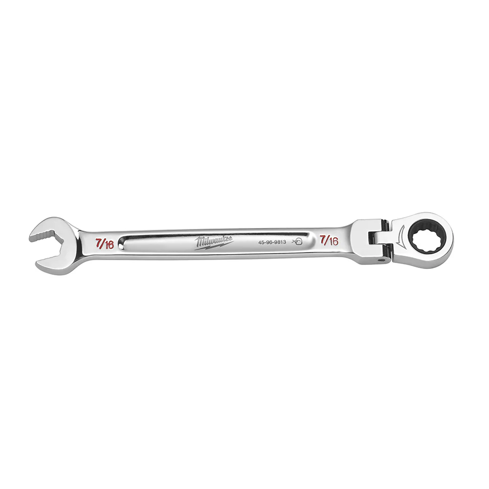 Milwaukee 45-96-9813 7/16in. Flex Head Combination Wrench - Moutools