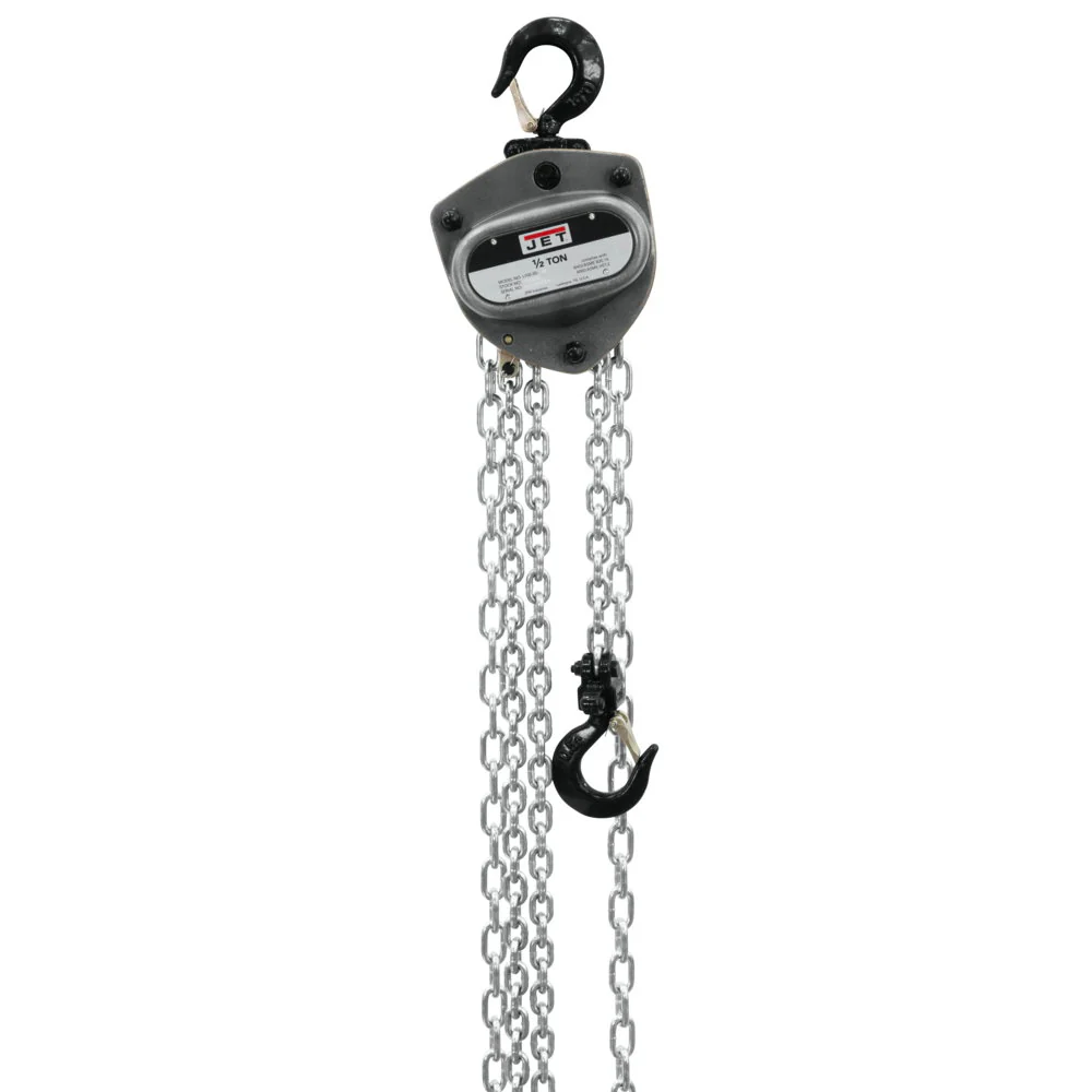Jet JT9-205130 L-100-50WO-30 1/2-Ton Hand Chain Hoist 30' Lift, Overload Protection - Moutools