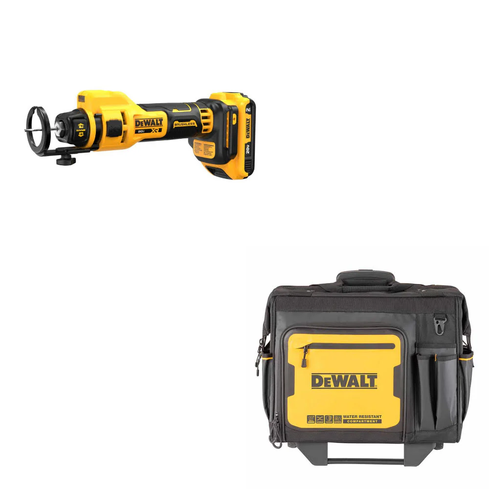DeWalt DCE555D2 20V MAX* Cut-Out Tool Kit W/ FREE DWST560107 18 In. Tool Bag - Moutools