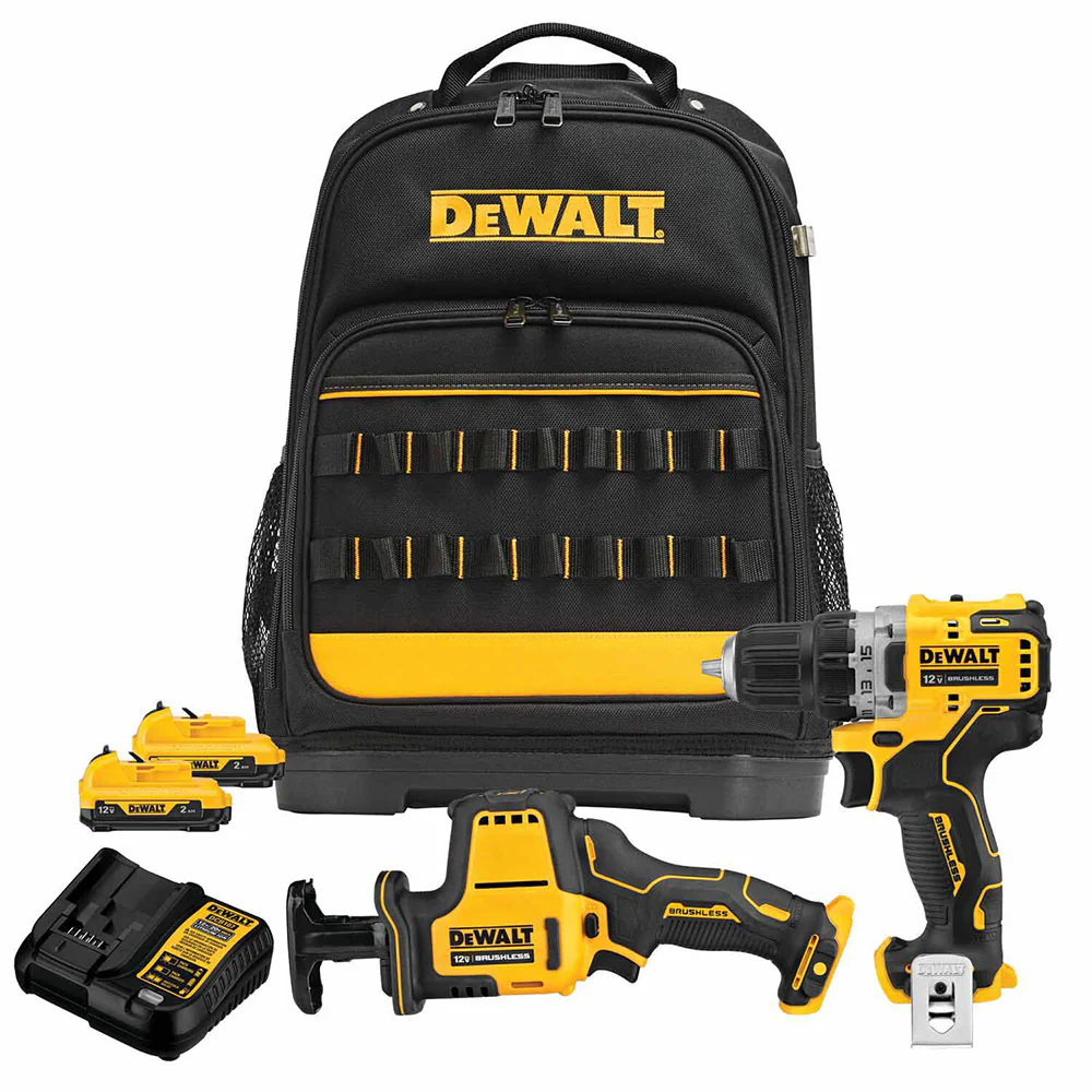 DeWalt DCKSS200F2 XTREME 12V MAX Cordless 2-Tool Combo Kit with Professional Tool Backpack - Moutools