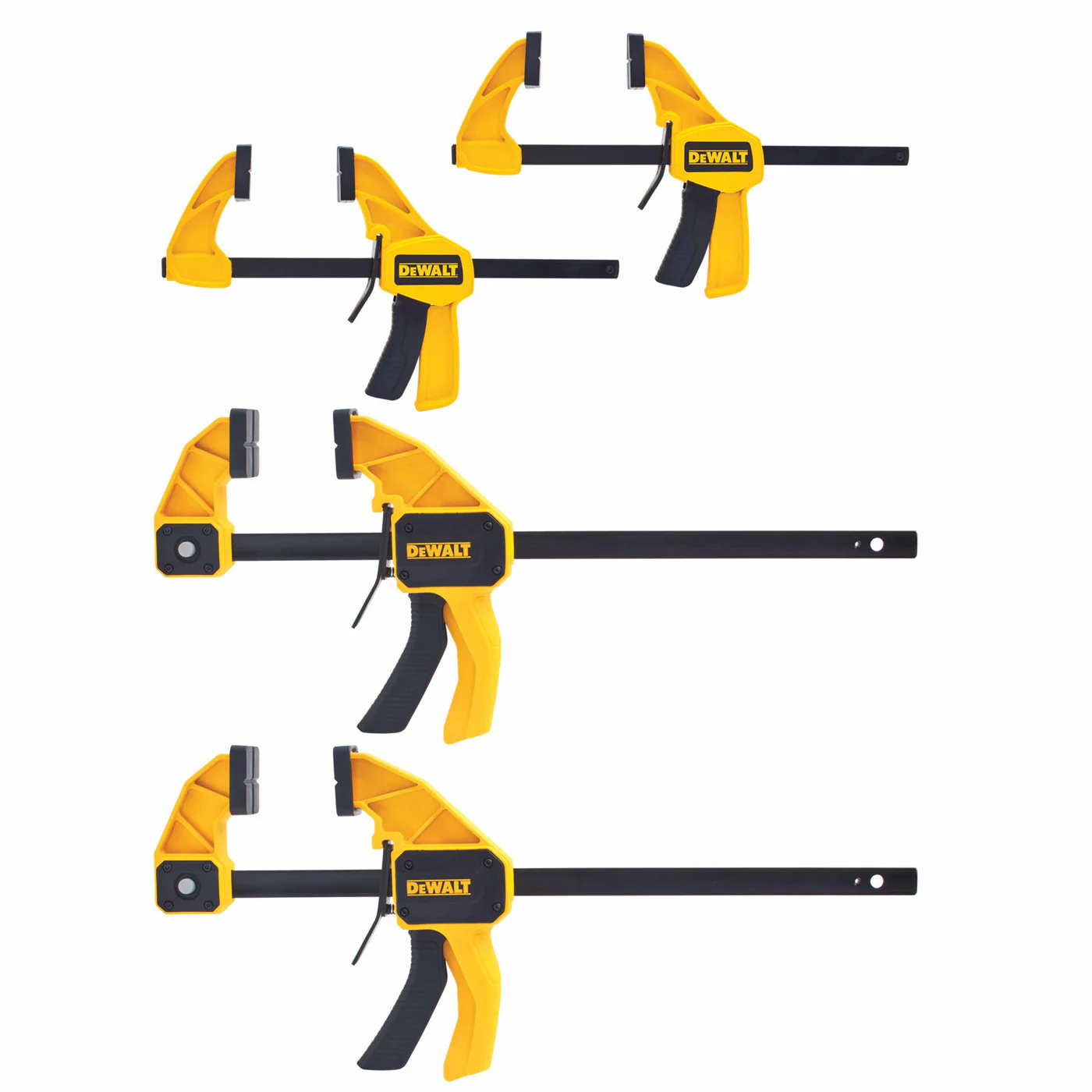DeWalt DWHT83196 Medium and Large Trigger Clamp 4-Pack - Moutools