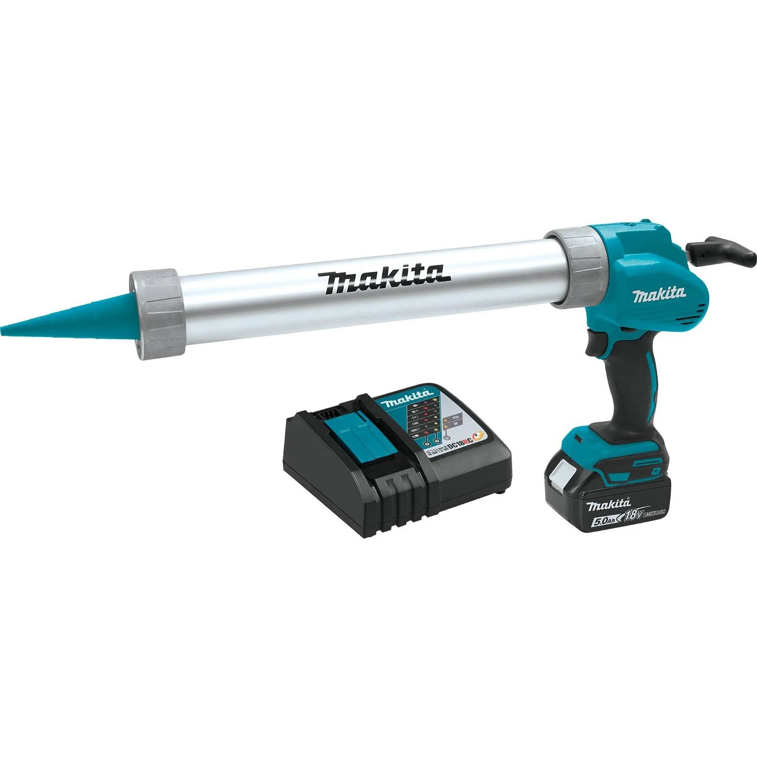 Makita XGC01T1B 18V LXT Li-Ion Cordless 20 oz Barrel Style Caulk and Adhesive Gun, 5.0 Ah - Moutools