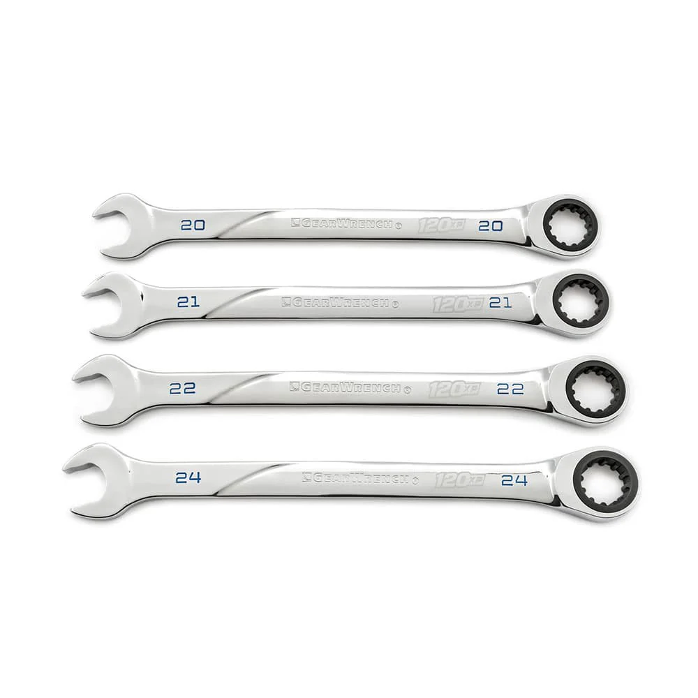 GearWrench 86428 4 Pc. 120XP Universal Spline XL Ratcheting Combination Metric Wrench Set - Moutools