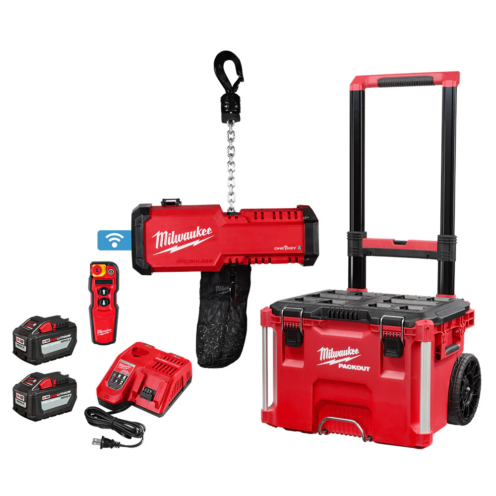 Milwaukee 2983-22HD M18 Compact 1 Ton Chain Hoist w/ One Key - Moutools