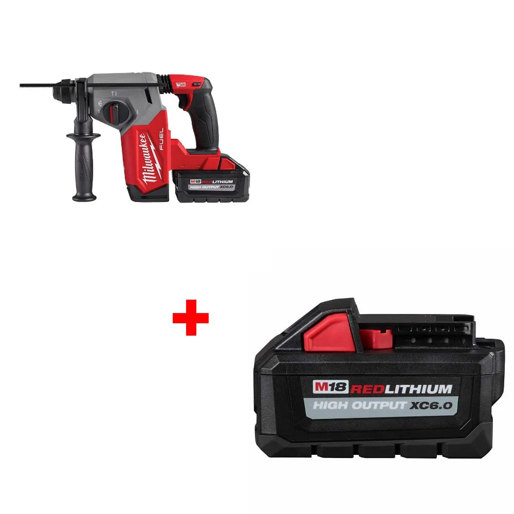 Milwaukee 2912-22 M18 FUEL Rotary Hammer Kit w/ FREE 48-11-1865 M18 Battery Pack - Moutools