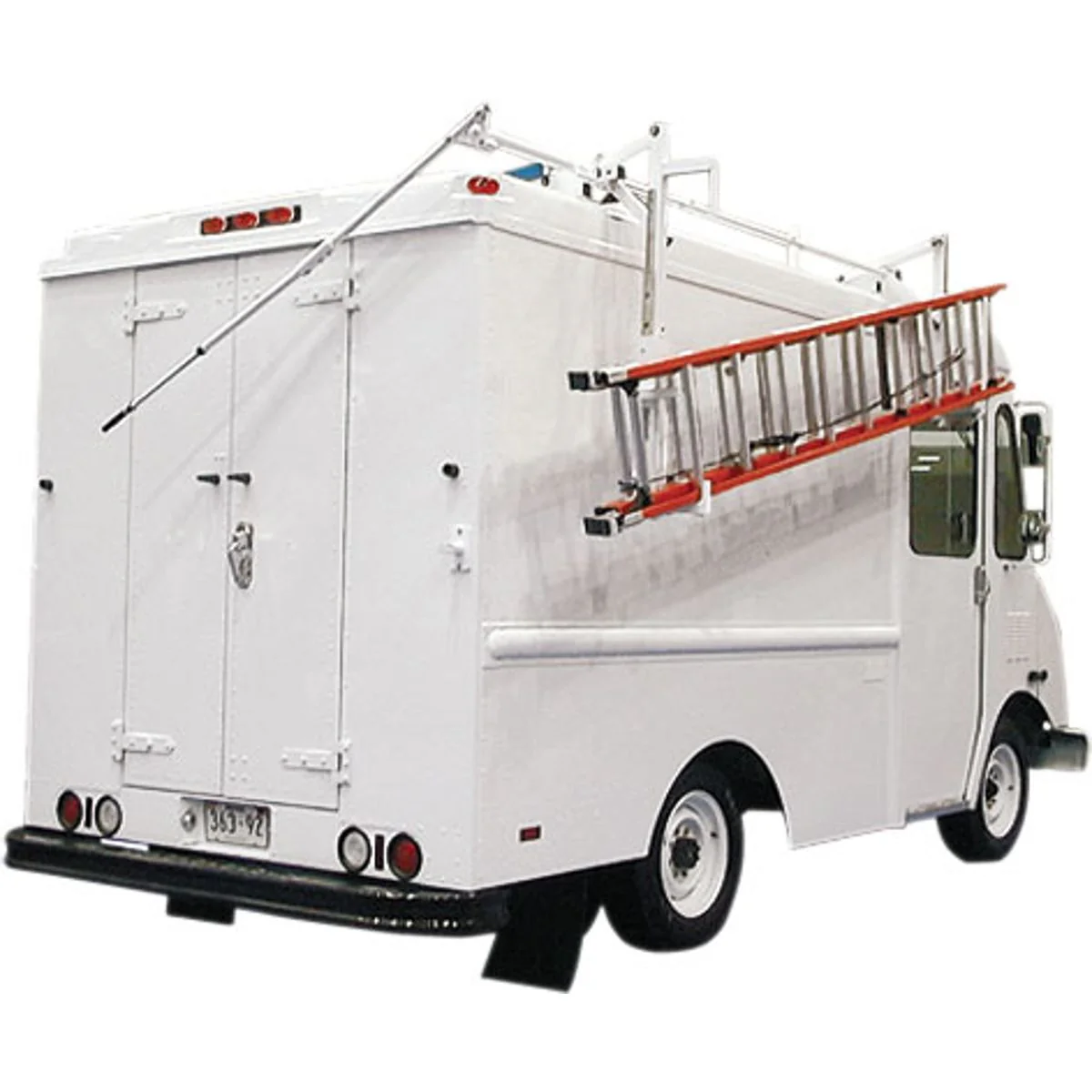 Weather Guard 284 White Aluminum Drop-Down EZ-GLIDE System Rack, Driver Side, 10' Hi-Cube Vans - Moutools