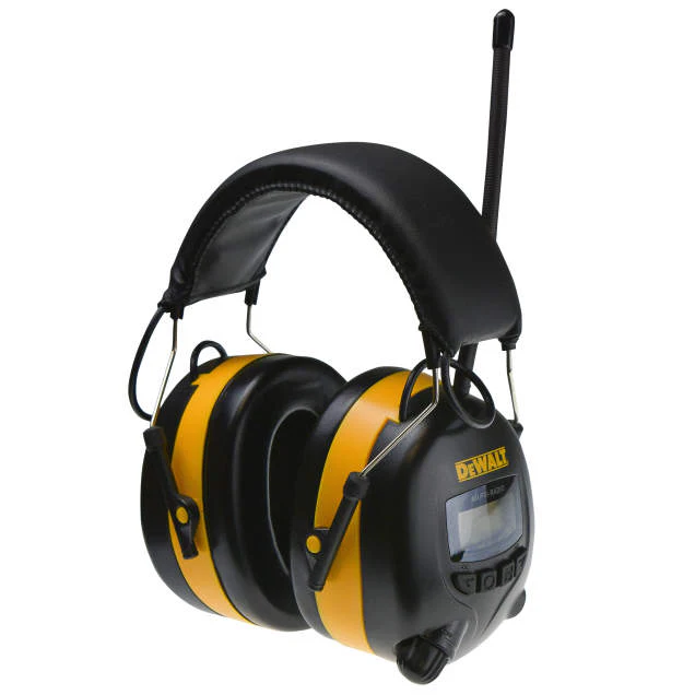 Dewalt DPG15 Digital AM/FM Hearing Protector, Black/Yellow - Moutools