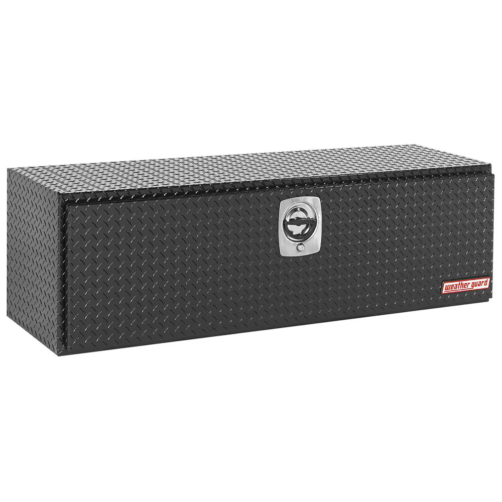 WeatherGuard 660-5-02 Gloss Black Aluminum Heavy Duty Underbed Box, 11.2 Cu. Ft. - Moutools