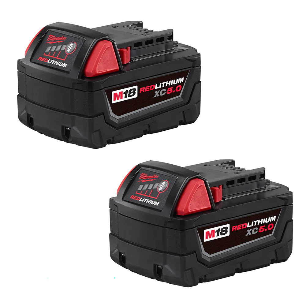Milwaukee 48-11-1852 M18 REDLITHIUM XC 5.0 Extended Capacity Battery 2 Pack - Moutools