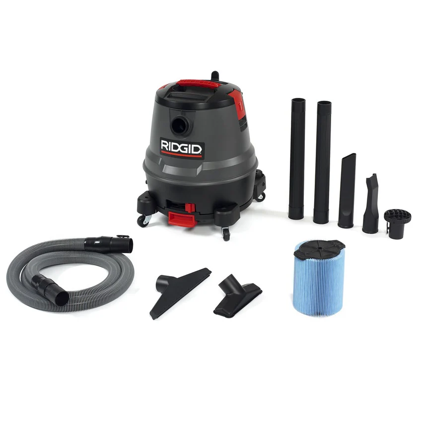 RIDGID 50333 1250RV 12 Gallon Motor-On-Bottom Wet/Dry Vac - Moutools