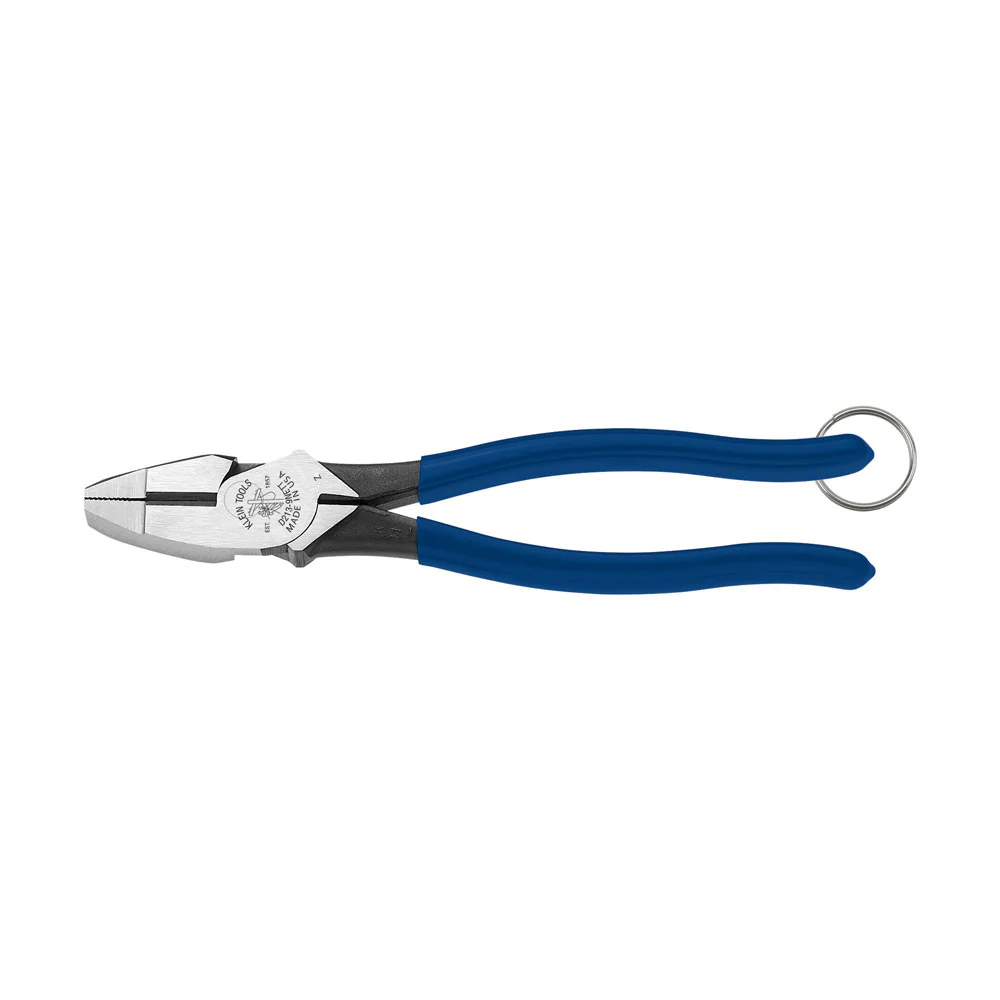 Klein Tools D213-9NETT Pliers, High Leverage Side Cutters, Tether Ring - Moutools