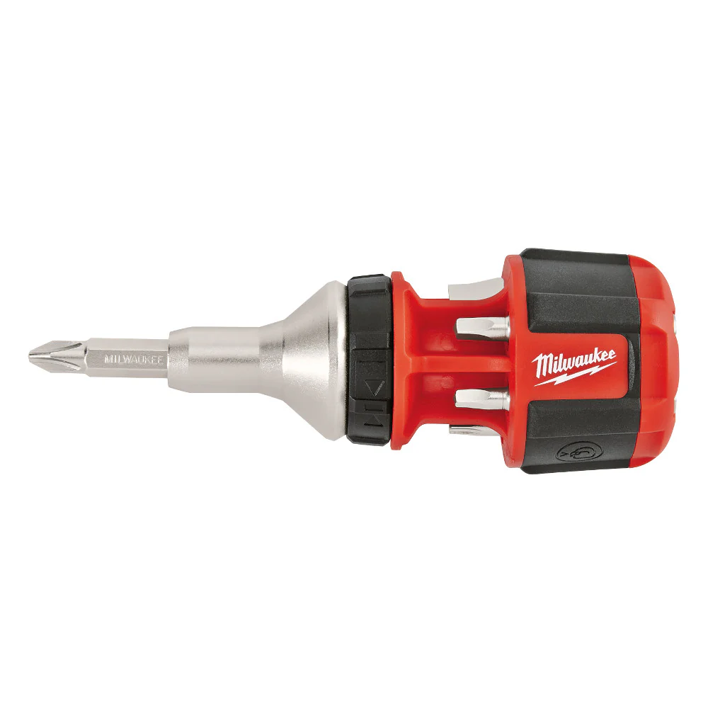 Milwaukee 48-22-2330 8-in-1 Compact Ratcheting Multi-bit Driver - Moutools