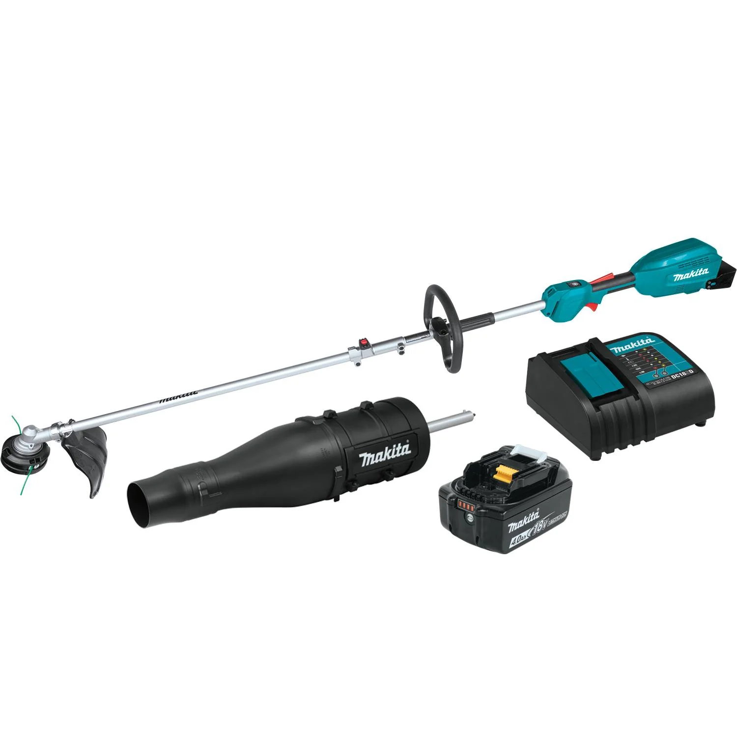 Makita XUX02SM1X3 18V LXT Couple Shaft Power Head Kit w/ Attachments (4.0Ah) - Moutools