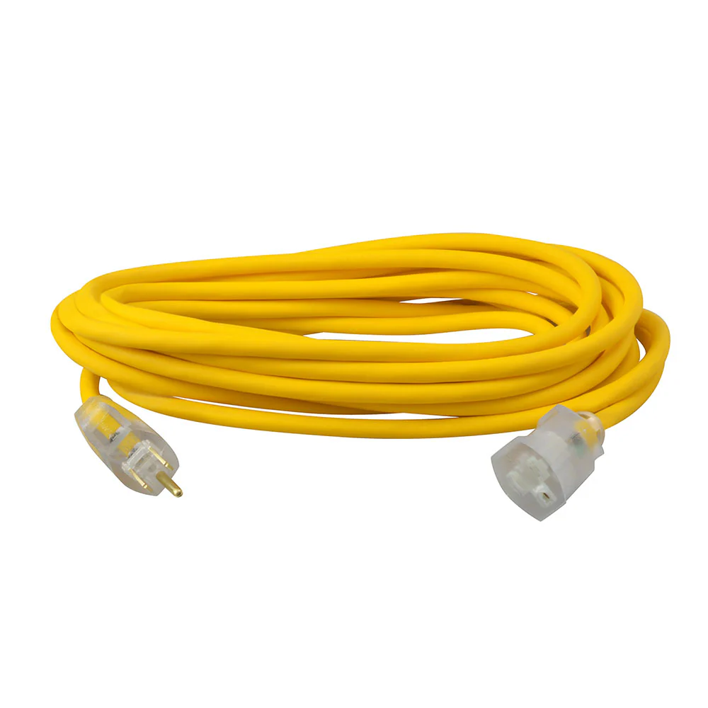 Southwire 1487SW0002 14/3 25' SJEOW Yellow Polar/Solar Extension Cord - Moutools