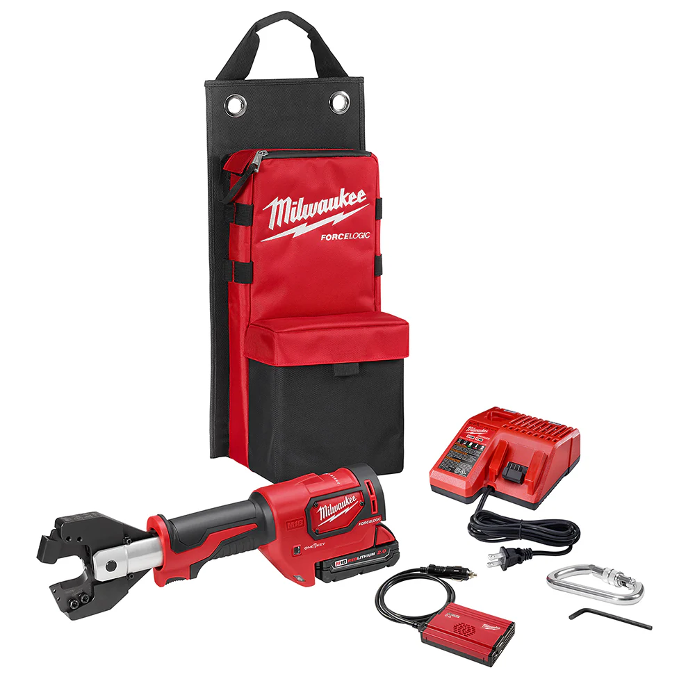 Milwaukee 2672-21S M18 Force Logic Cable Cutter Kit With 477 ACSR Jaws - Moutools