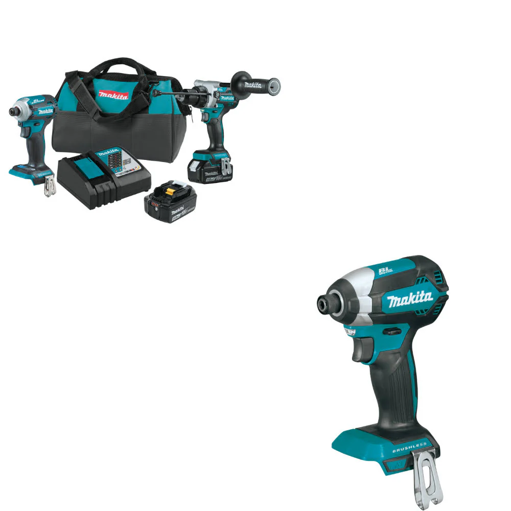 Makita XT288T 18V LXT 2-Pc. Combo Kit W/ FREE XDT13Z 18V LXT Impact Driver-Bare - Moutools