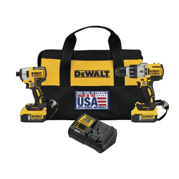 DeWalt DCK299P2LR 20V Max XR Premium 2 Kit, Lanyard Ready - Moutools