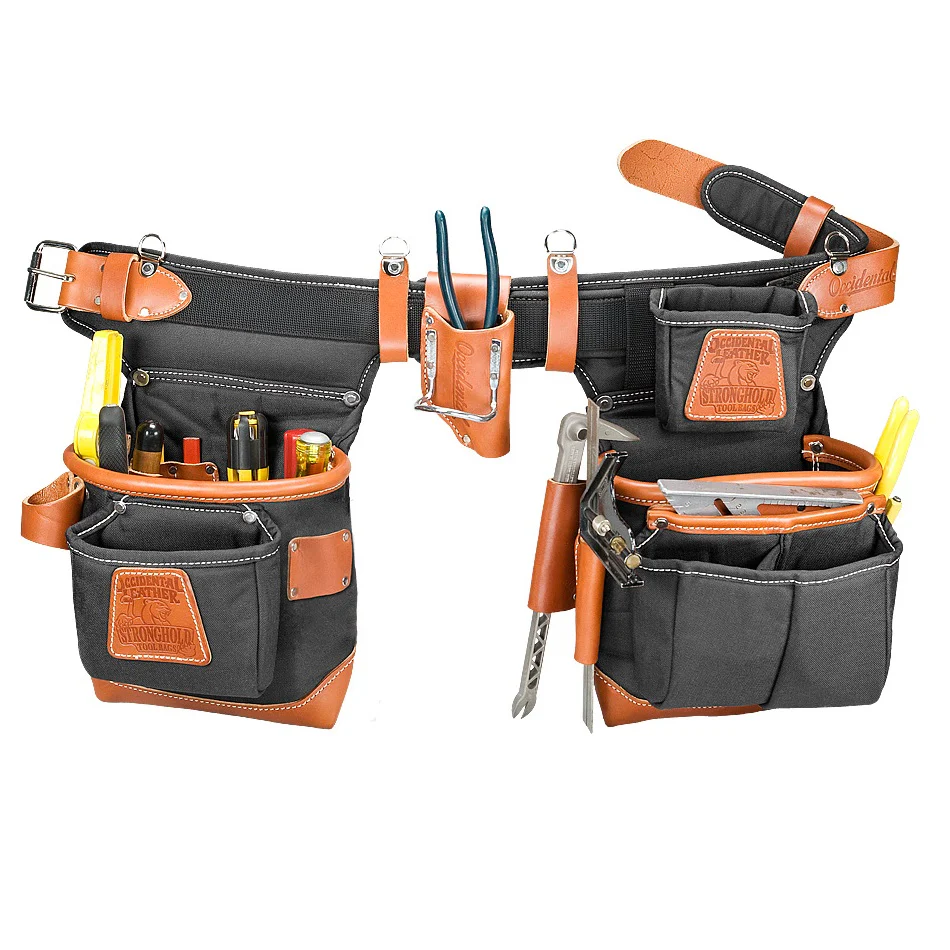 Occidental Leather 9850LH Black Left Handed Adjust-to-Fit FatLip Tool Belt Set - Moutools