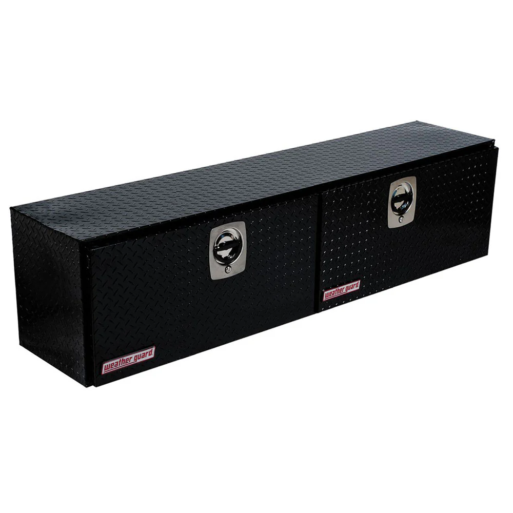 WeatherGuard 372-5-02 Gloss Black Aluminum Hi-Side Box, 8.9 Cu. Ft. - Moutools