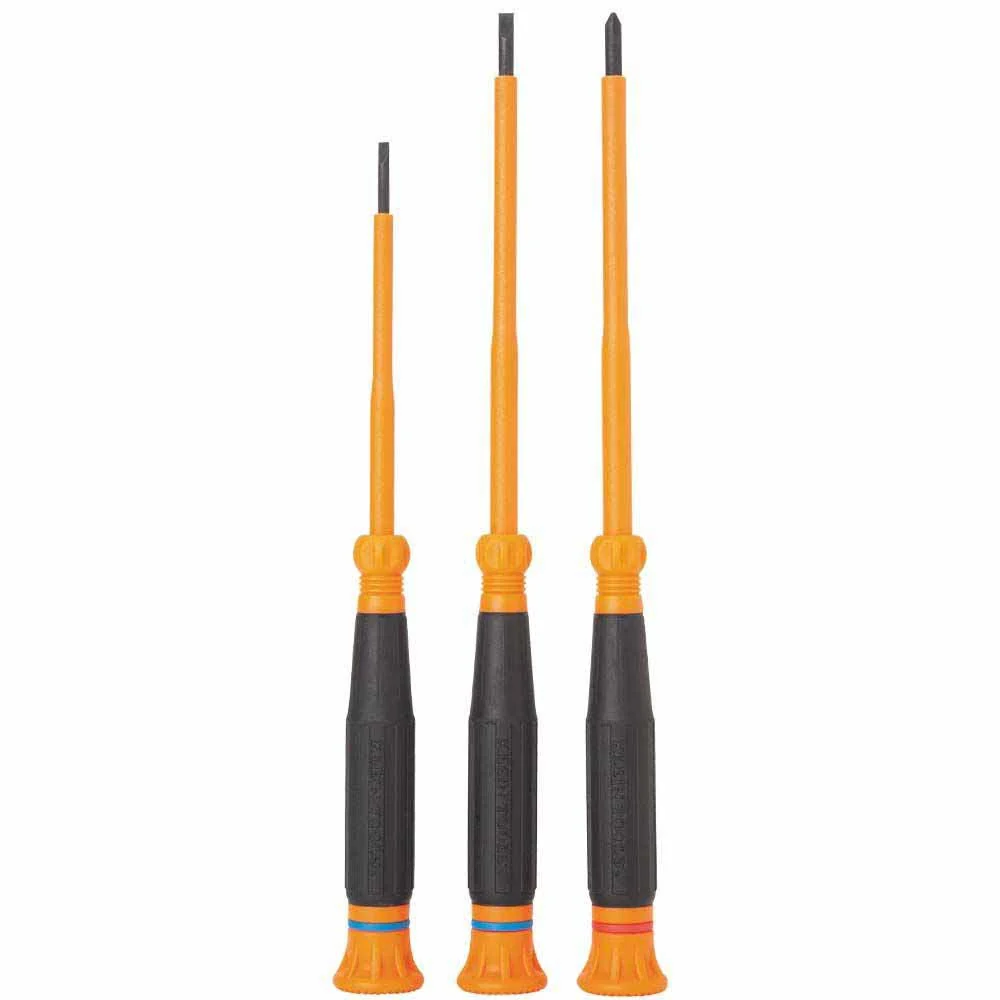 Klein Tools 85613INS Insulated Precision Screwdriver Set, 3-Piece - Moutools