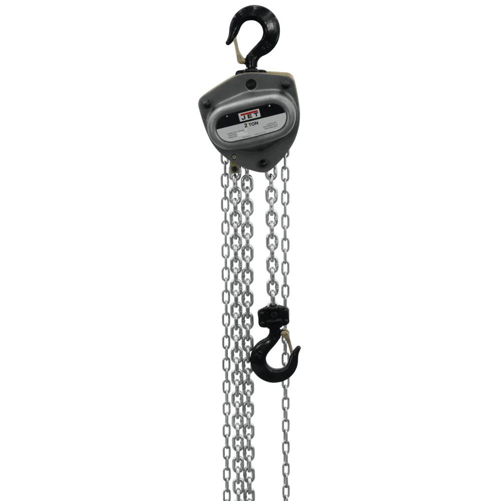 Jet JT9-206130 L-100-200WO-30 2-Ton Hand Chain Hoist 30' Lift, Overload Protection - Moutools
