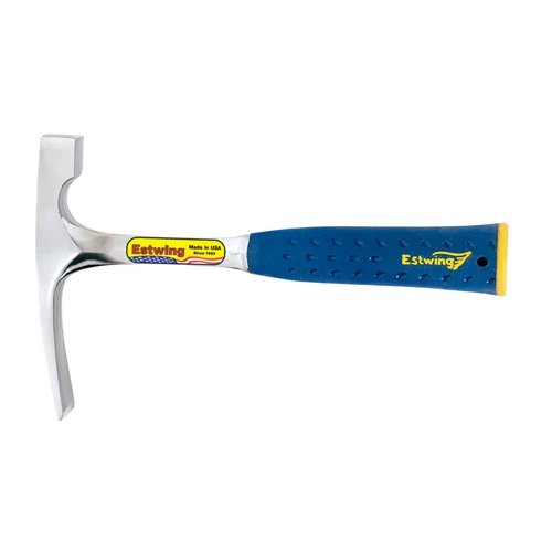 EstWing E3-20BLC 20 oz Solid steel brick layer with blue vinyl shock reduction grip and patented end cap - Moutools