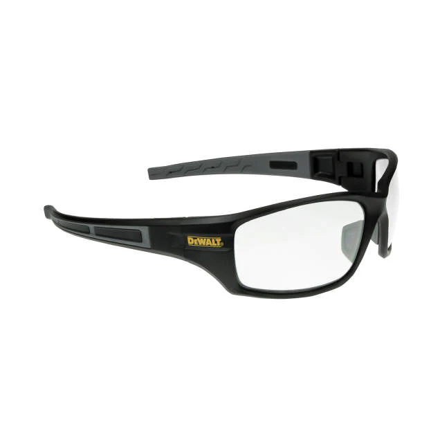Dewalt DPG101-1D Auger Safety Glasses, Black Frame, Clear Lens - Moutools