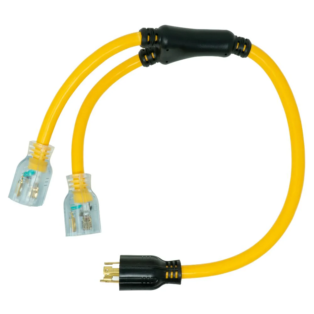 Southwire 19348802 10/3 STW GENERATOR ADAPTER - L14-30 PLUG TO 5-20 LIGHTED RECEPTACLE - Moutools
