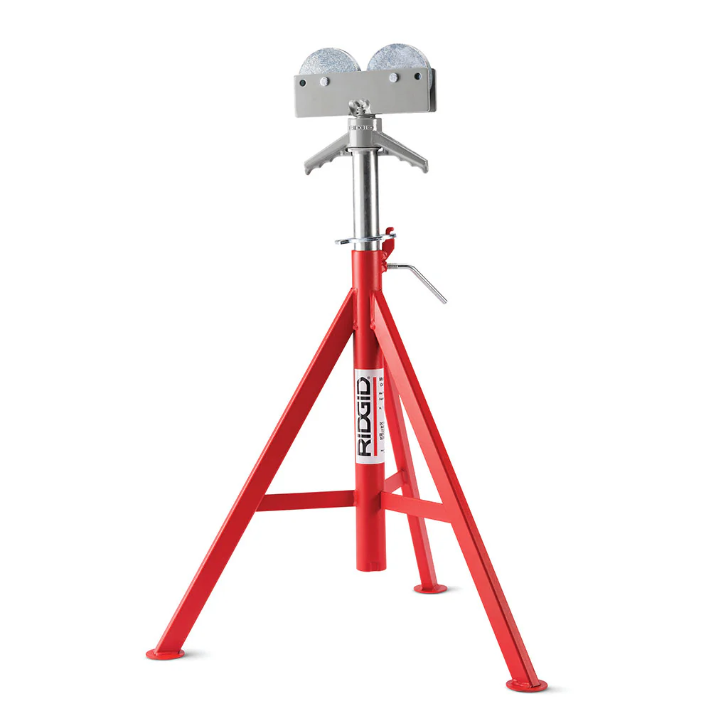 RIDGID 56672 Roller Head High Pipe Stand - Model RJ-99 - Moutools