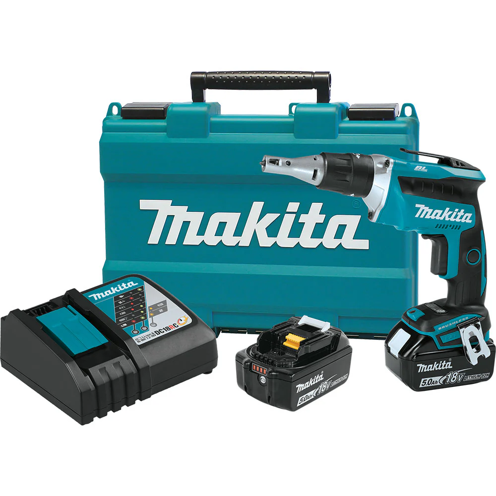 Makita XSF03T 18V LXT Brushless 4,000 RPM Drywall Screwdriver Kit (5.0Ah) - Moutools
