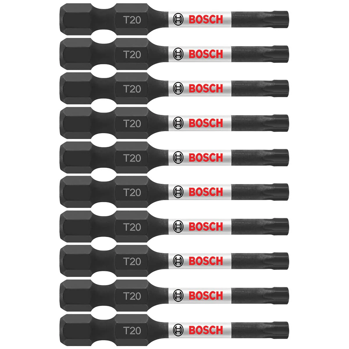 Bosch ITT202B 10 pc. Impact Tough 2 In. Torx #20 Power Bits (Bulk Pack) - Moutools