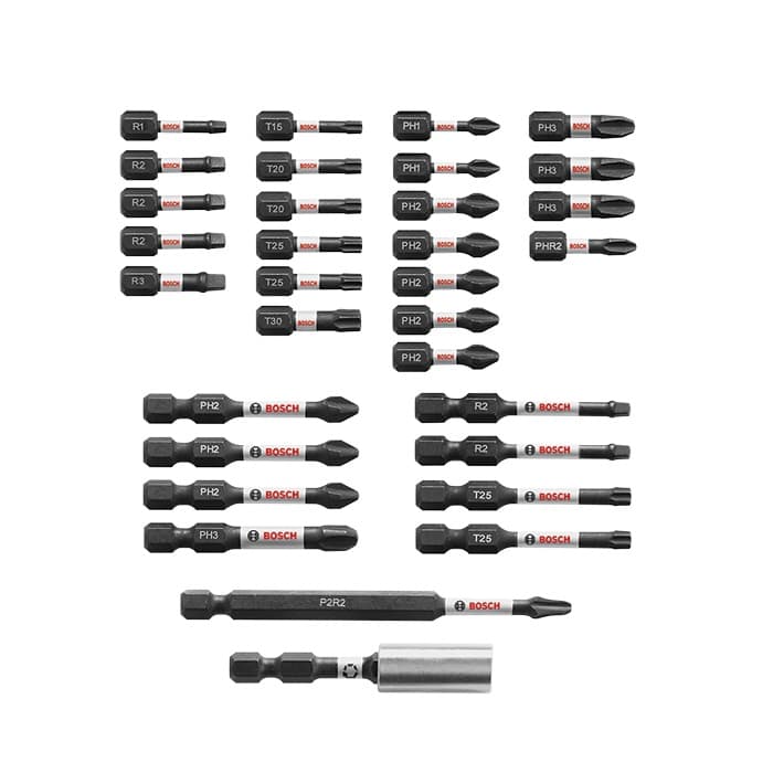 Bosch SBID32 32 Piece Impact Tough Screwdriving Bit Set - Moutools