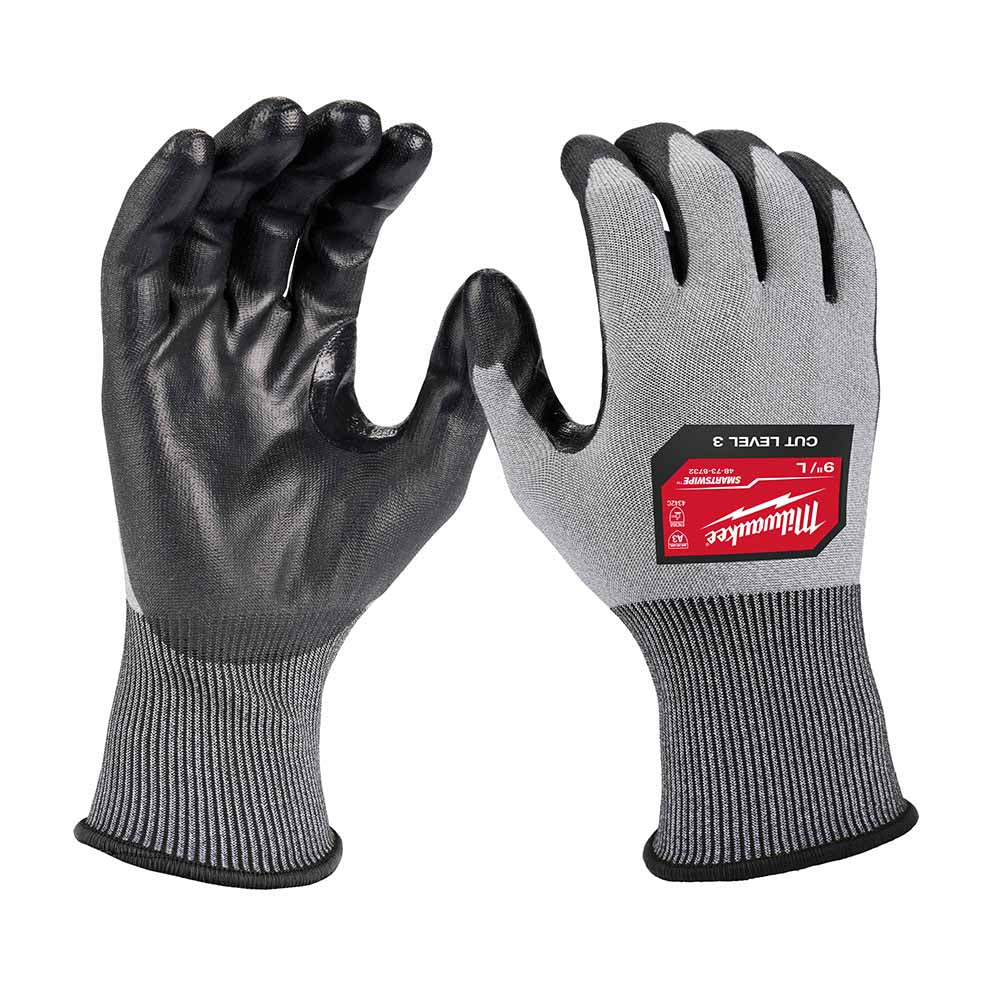 Milwaukee 48-73-8732B High Dexterity A3 Polyurethane Dipped Gloves - Large - Moutools
