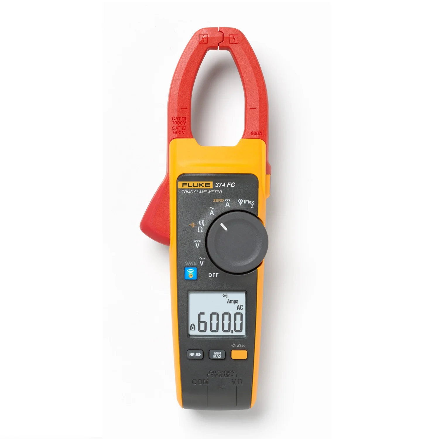 Fluke 374 FC 600 Amp AC & DC True RMS Clamp Meter with Bluetooth - Moutools