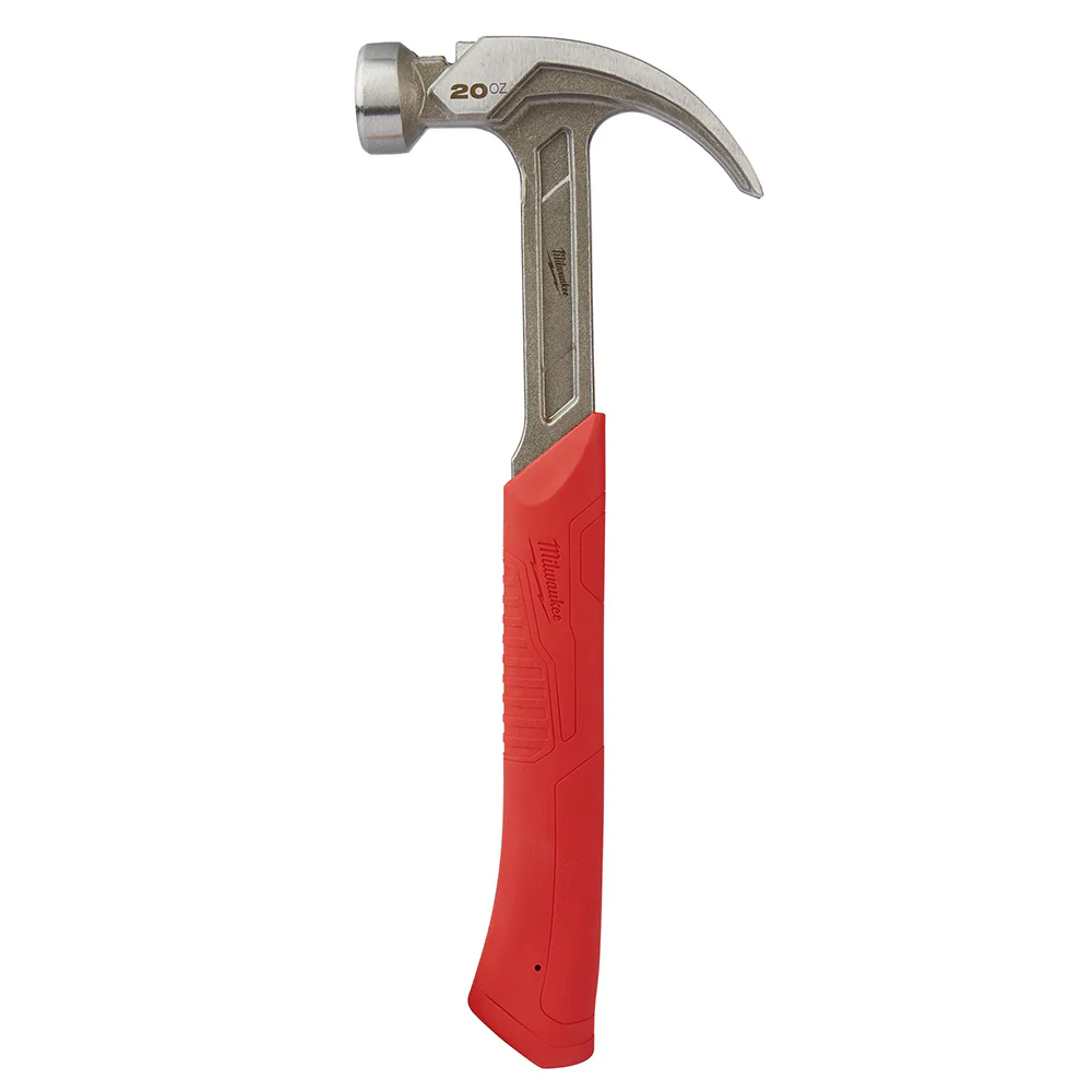 Milwaukee 48-22-9080 20oz Curved Claw Smooth Face Hammer - Moutools
