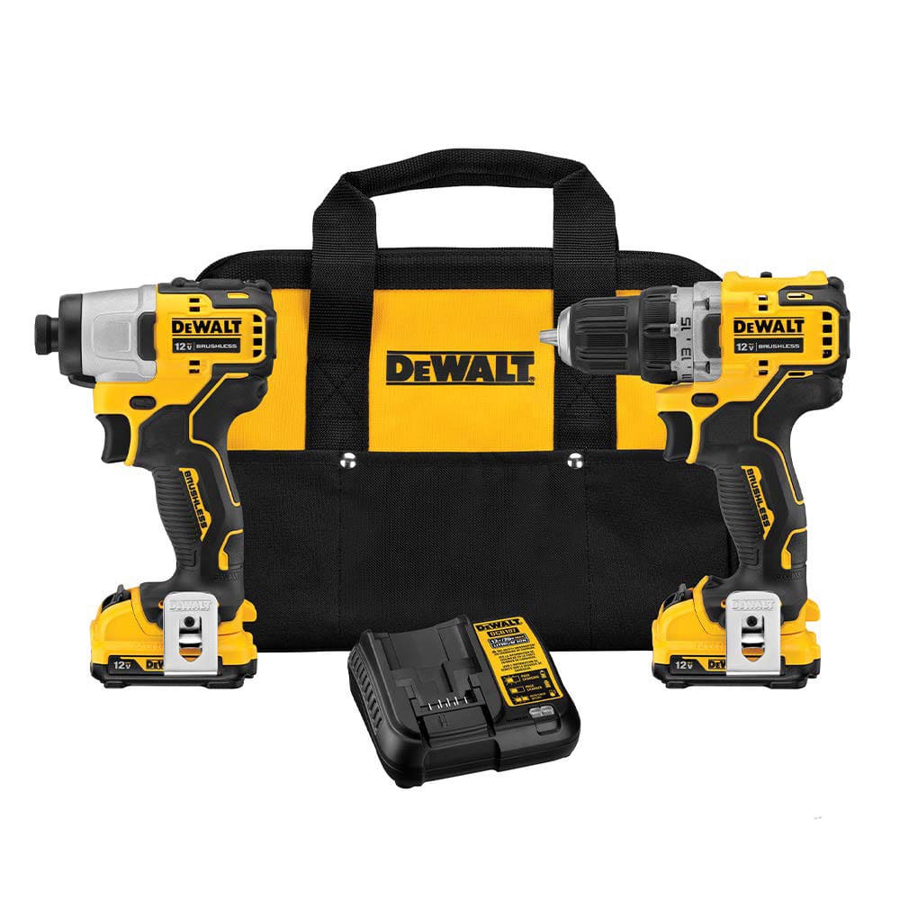 DeWalt DCK221F2 XTREME 12V MAX Brushless Cordless Drill & Impact Driver Kit - Moutools