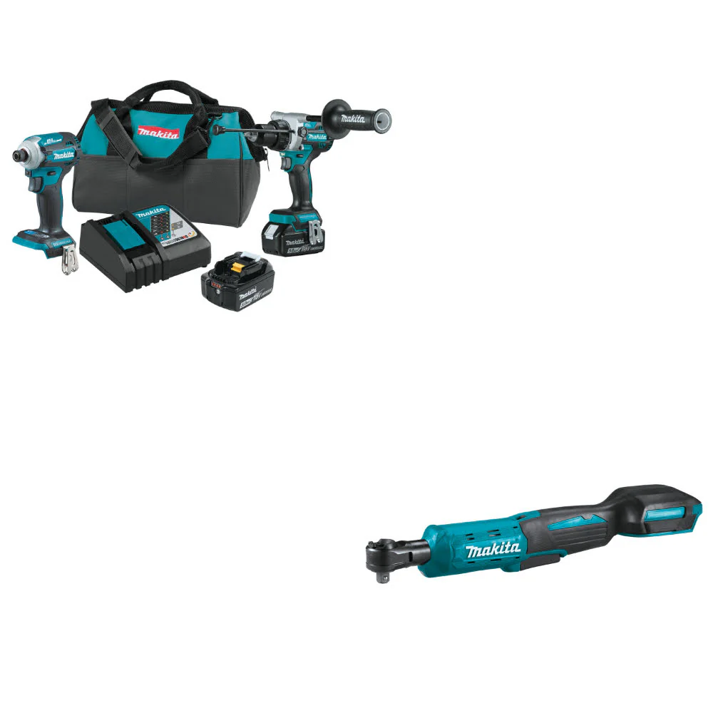Makita XT288T 18V LXT® Li-Ion 2-Pc. Combo Kit W/ FREE XRW01Z 18V LXT Ratchet - Moutools