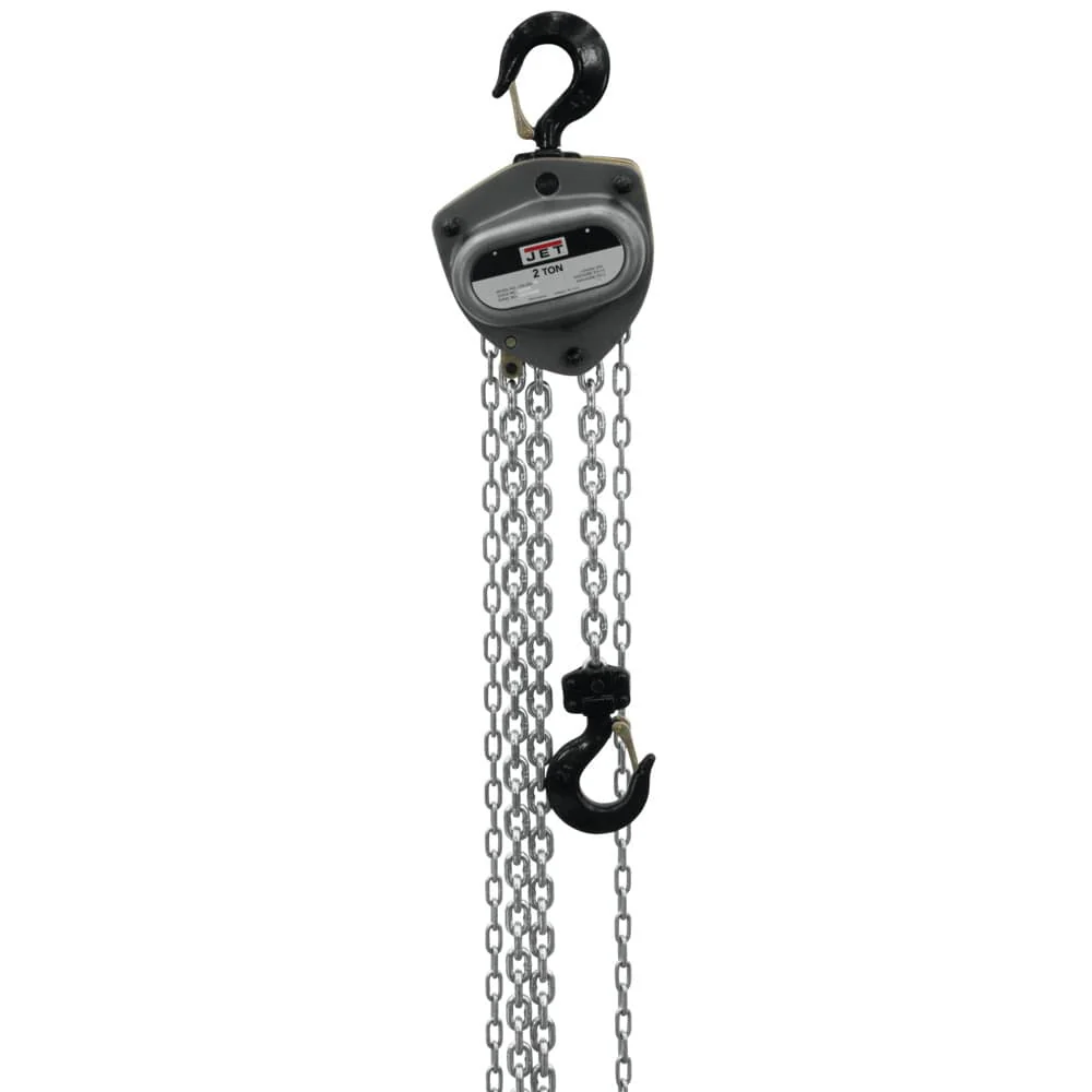 Jet JT9-105100 L-100-200WO-10 2-Ton Hand Chain Hoist 10' Lift, Overload Protection - Moutools