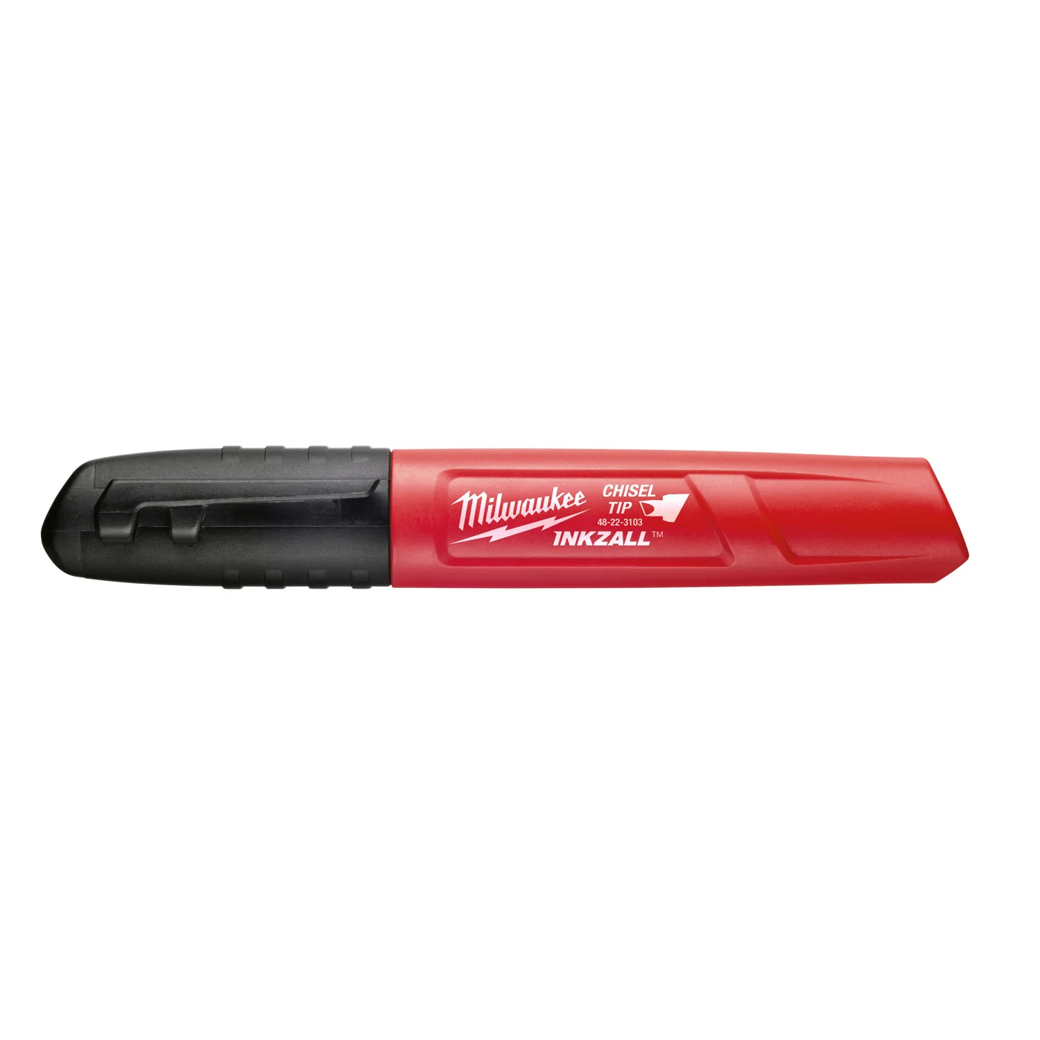 Milwaukee 48-22-3130 INKZALL Medium Chisel Tip Black Marker King Size (Bulk/35524) - Moutools