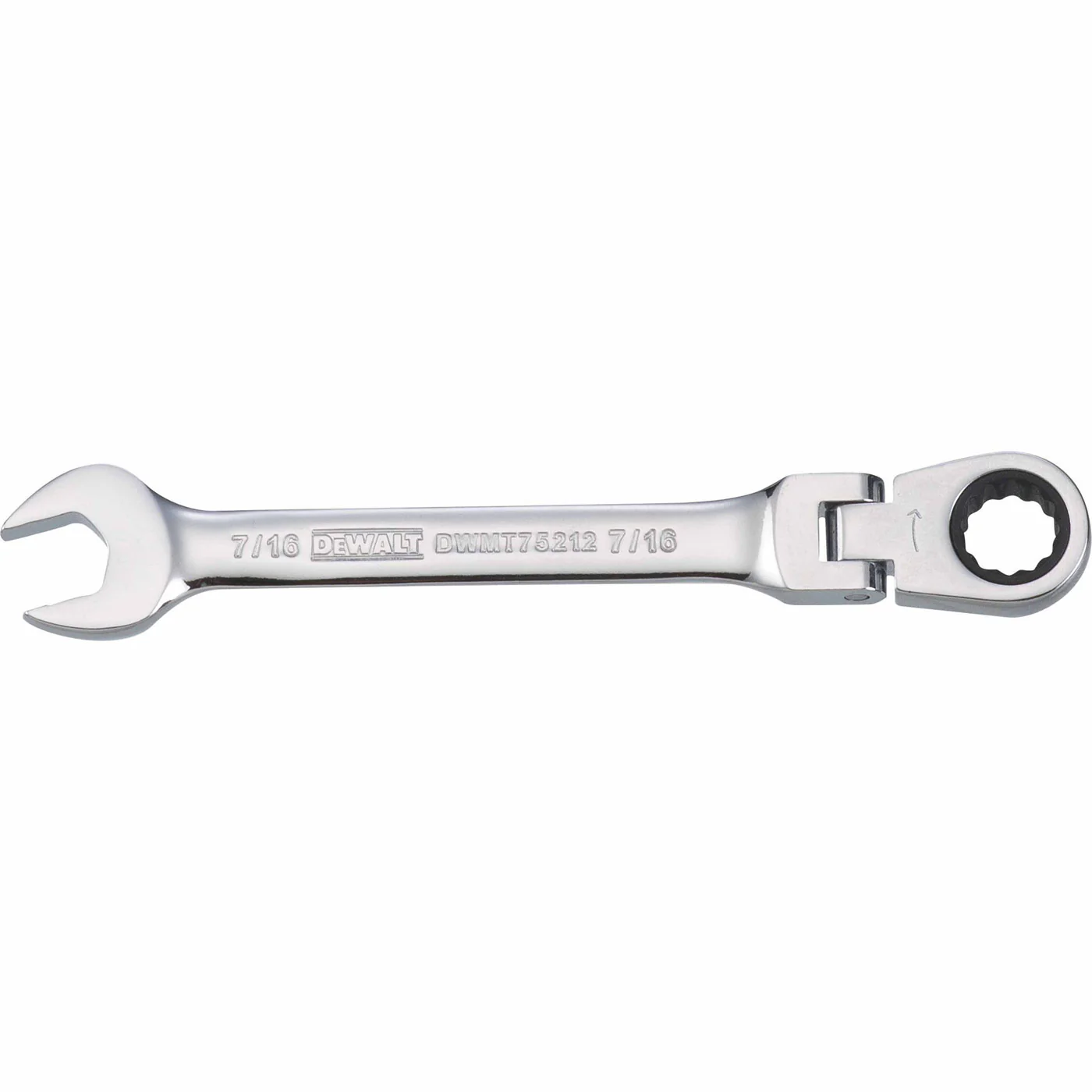 Dewalt DWMT75212OSP Mechanics Flat Head Ratcheting Combination Wrench 7/16