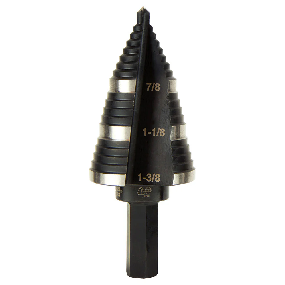 Klein KTSB15 Step Drill Bit #15 Double Fluted 7/8 to 1-3/8-Inch - Moutools