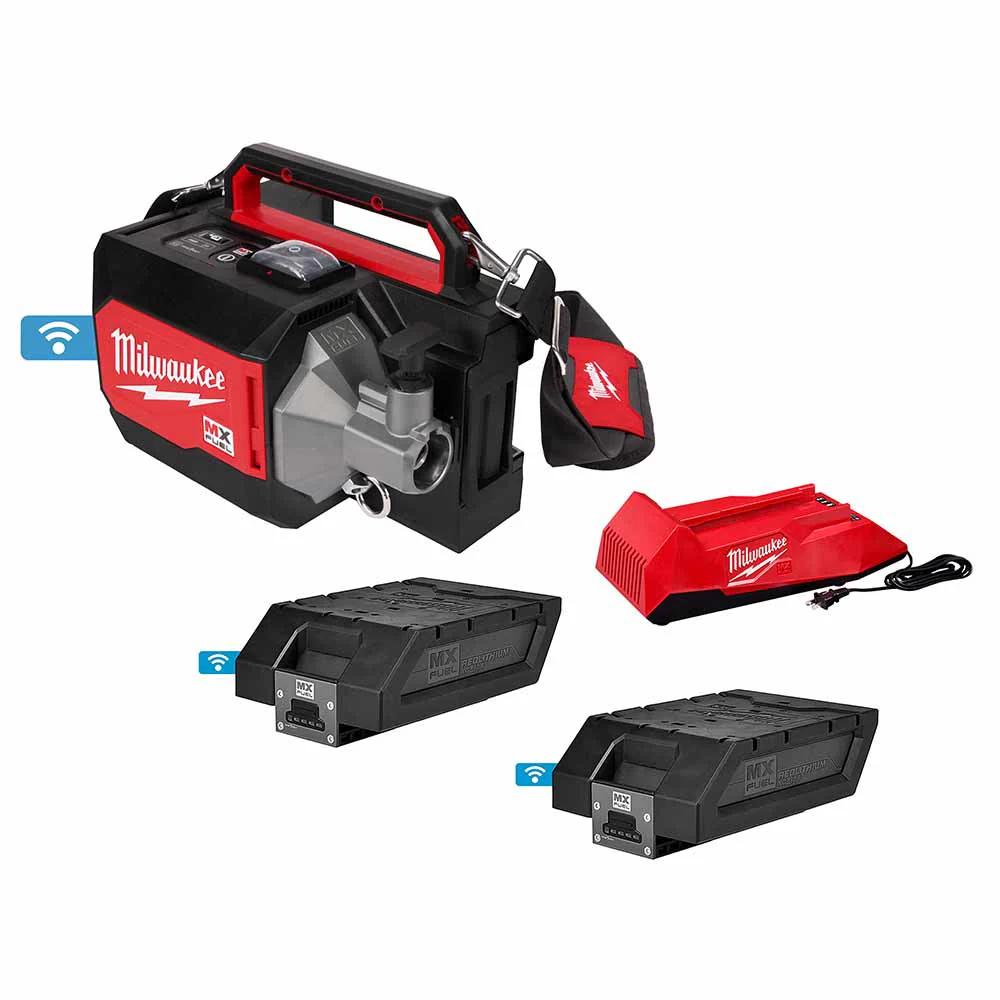 Milwaukee MXF370-2XC MX Fuel Briefcase Concrete Vibrator Kit w/ Two Batteries and Charger - Moutools