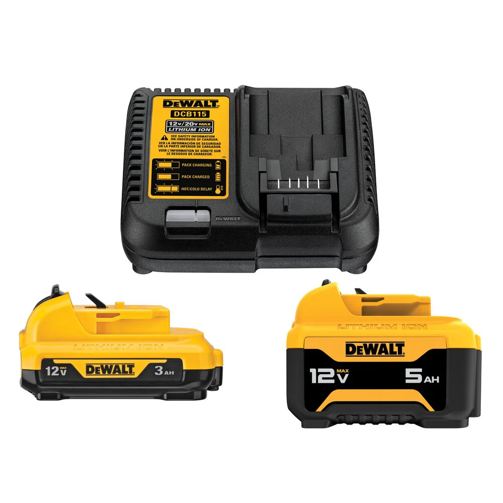 DeWalt DCB135C 12V Starter Kit 3Ah and 5Ah Battery with Charger - Moutools