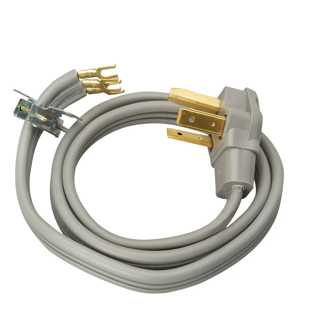 Southwire 9124SW8809 10/3 SRDT 30A Dryer 4' Gray Flat Cord with NEMA 10-30 Plug - Moutools