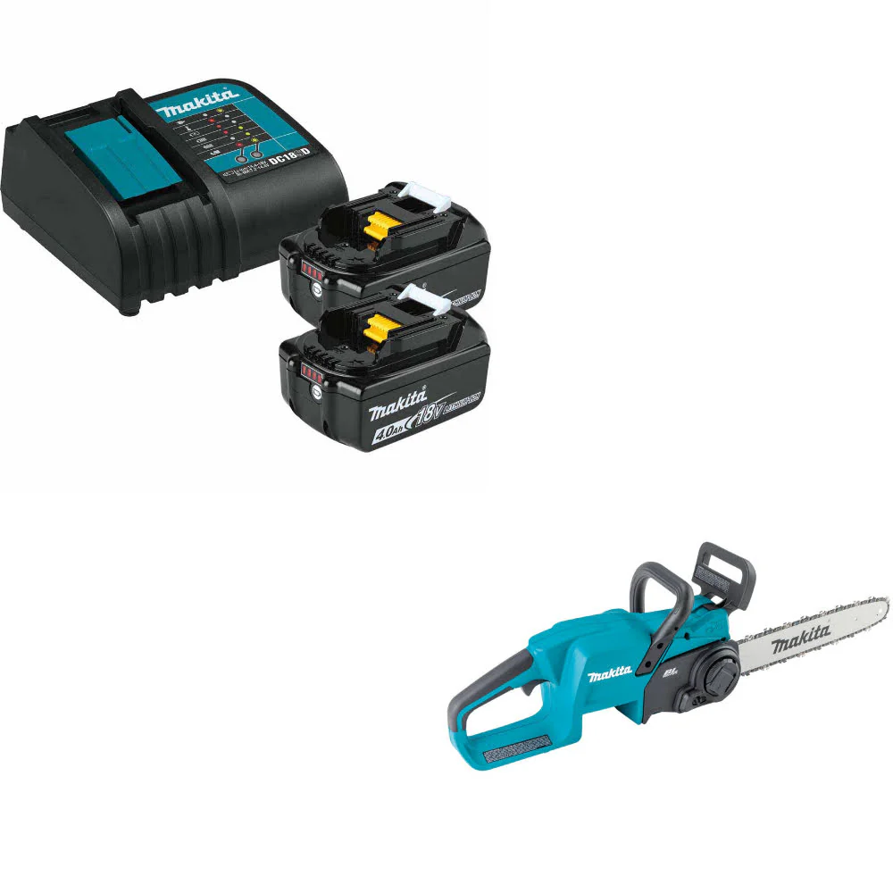 Makita BL1840BSC2 18V LXT Li-Ion Starter Pack W/ FREE XCU11Z 18V LXT Chain Saw - Moutools