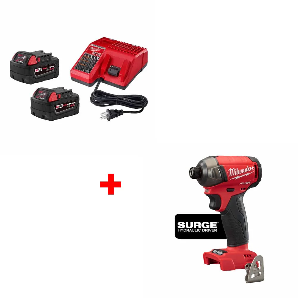 Milwaukee 48-59-1852B M18 18V Starter Kit w/ FREE 2760-20 M18 FUEL Hex Driver - Moutools
