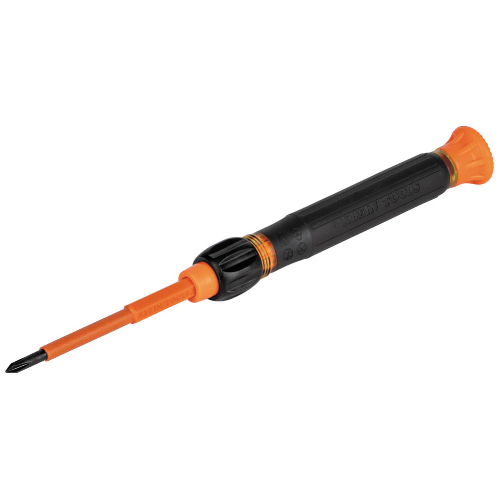 Klein 32581INS 2-in-1 Insulated Electronics Screwdriver, Phillips, Slotted Bits - Moutools