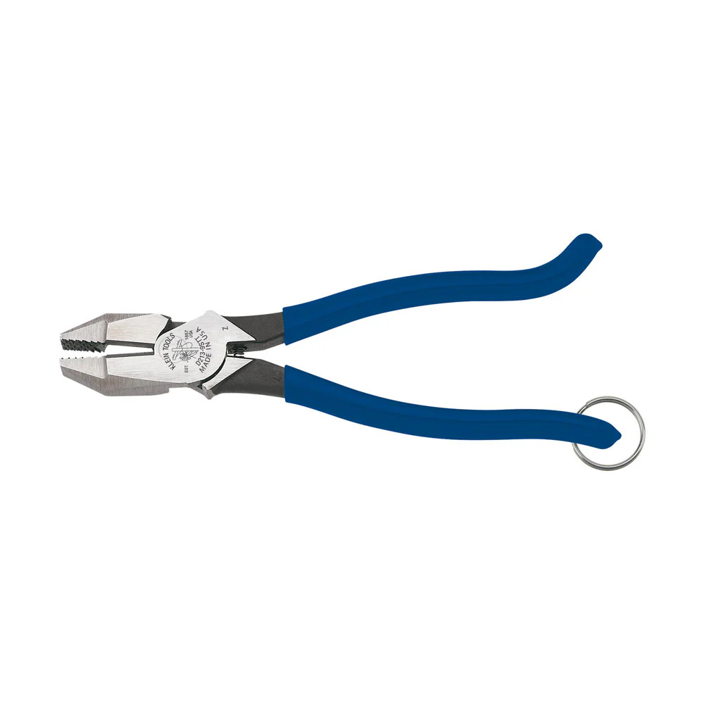 Klein Tools D213-9STT Ironworker's Pliers with Tether Ring - Moutools
